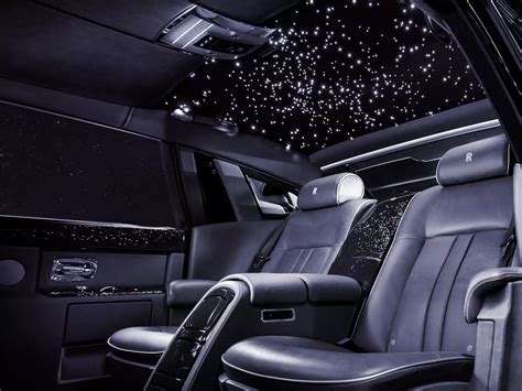 rolls royce wraith interior stars.